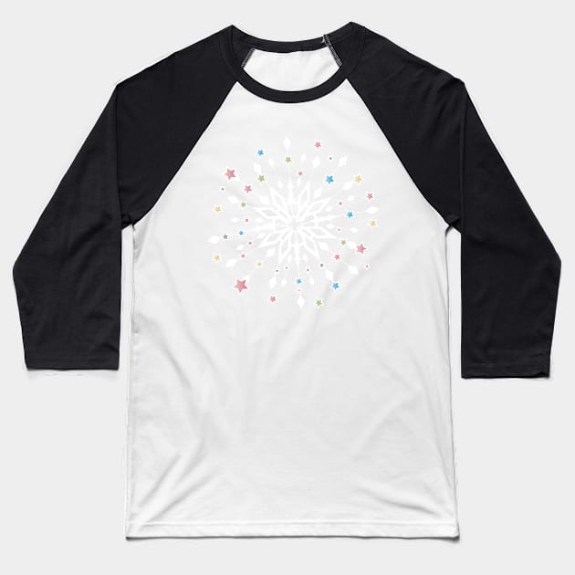 shining star with pastel stars Baseball T-Shirt by Kisho